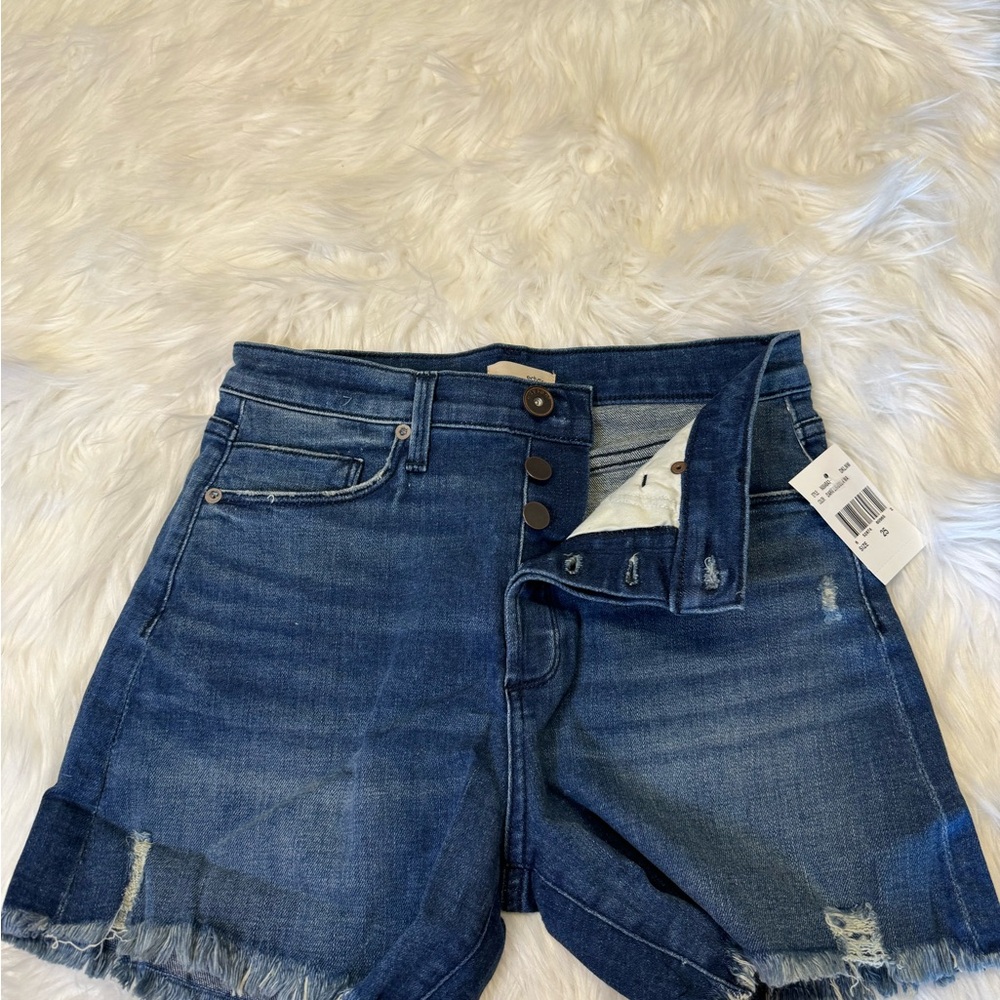 NWT Edyson Delon High-Rise Shorts in Dark Lincoln Wash Size 25 + 30 - Picture 8 of 13
